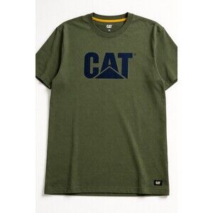 CAT CATERPILLAR WORKWEAR T SHIRT MENS XL OLIVE HEAVYWEIGHT